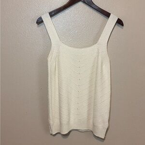 FRNCH Cream Textured Tank Top